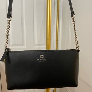 Kate Spade Small black leather crossbody